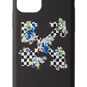 Off-white Check Floral Print iPhone 12 mini case
